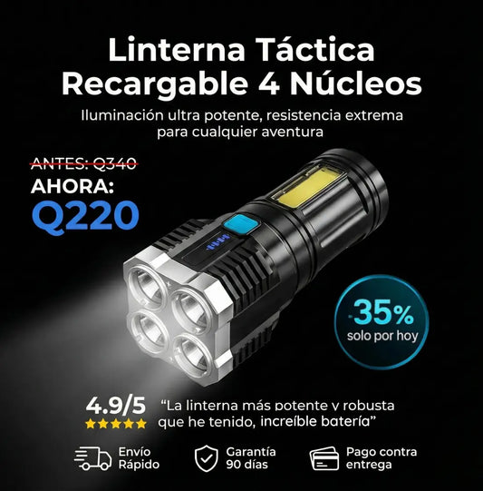 LINTERNA 4 NUCLEOS POTENTE
